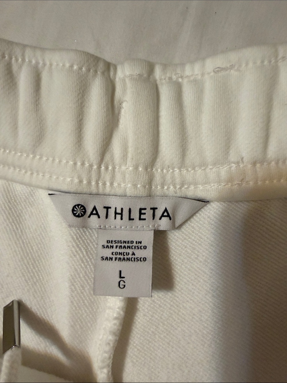 Athleta White Casual Drawstring Athletic Shorts - Picture 3 of 3